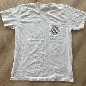 White mens chrome heart shirt.